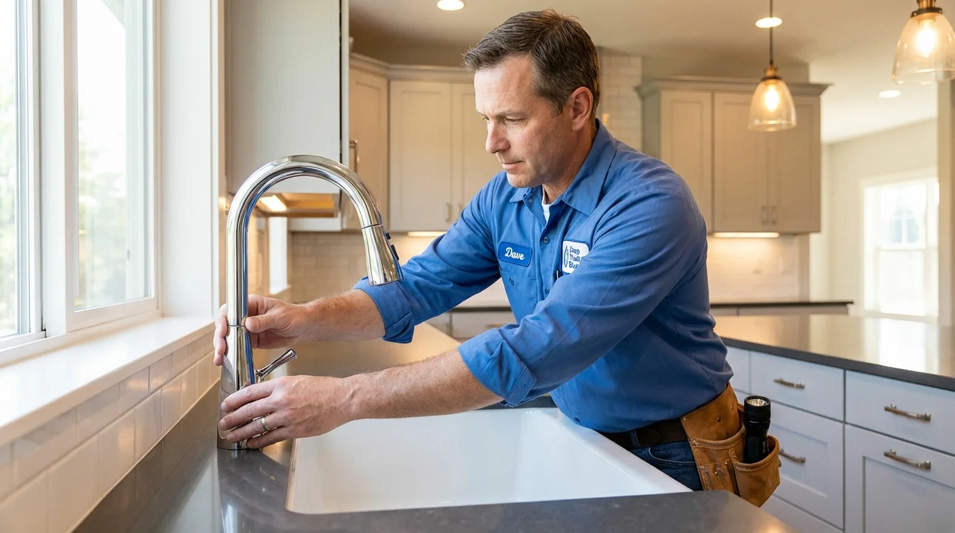 Kitchen faucet installation by Johns Plumbing LLC in Dunedin